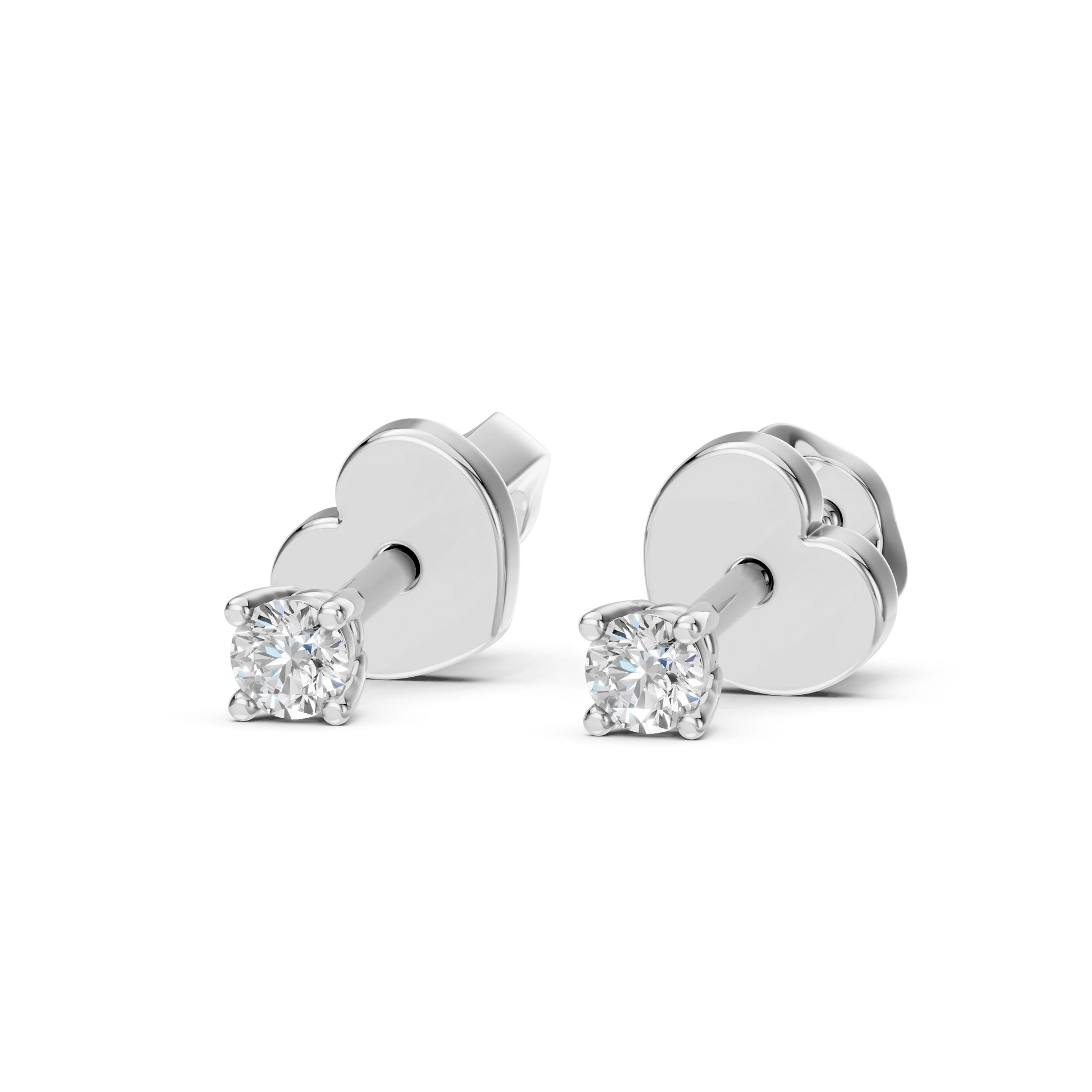 Solitaire Butterfly Earring (Round), 0.2 ct — 102-10012/1(3.0)