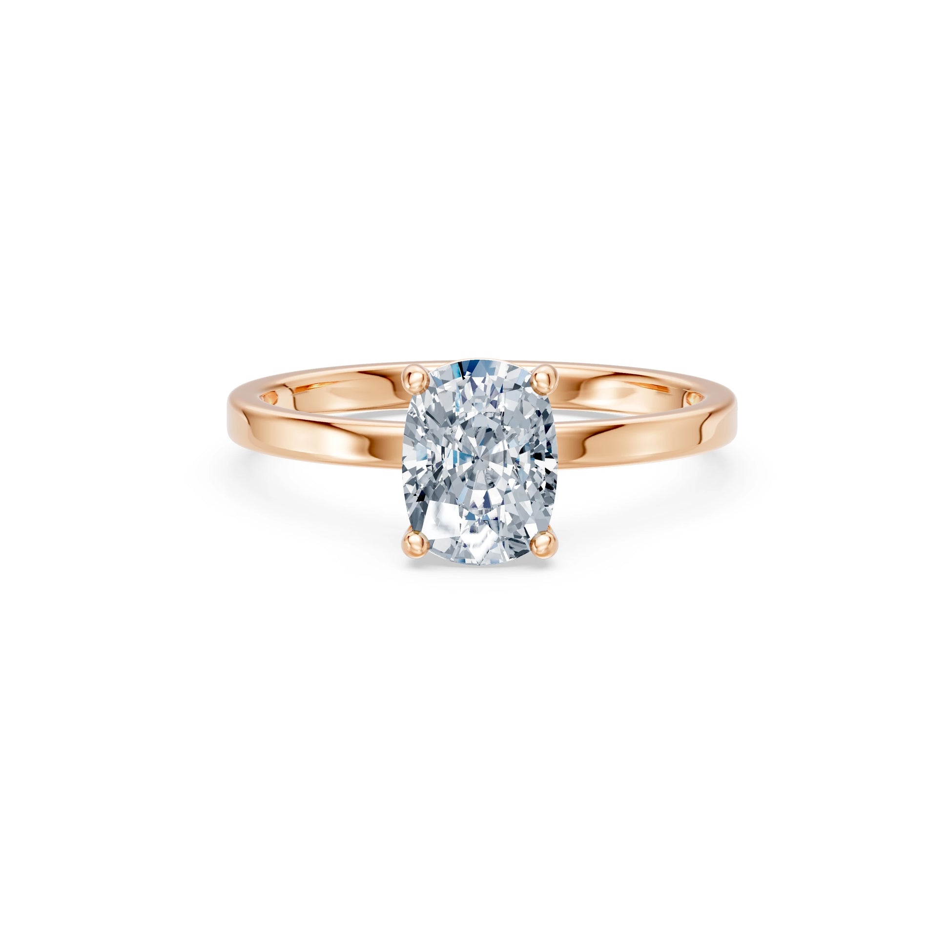 Cushion Lab Grown Diamond Solitaire Engagement Ring 1.5ct by Qutahia Jewellery