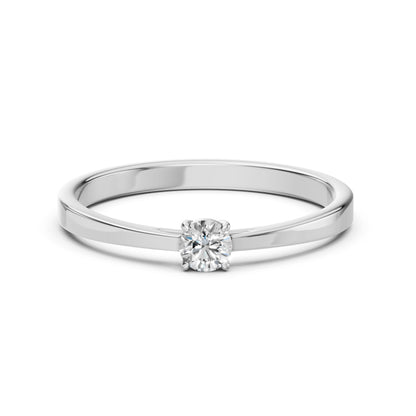 Solitaire Ring (Round), 0.2 ct — 101-10012/1(3.7)