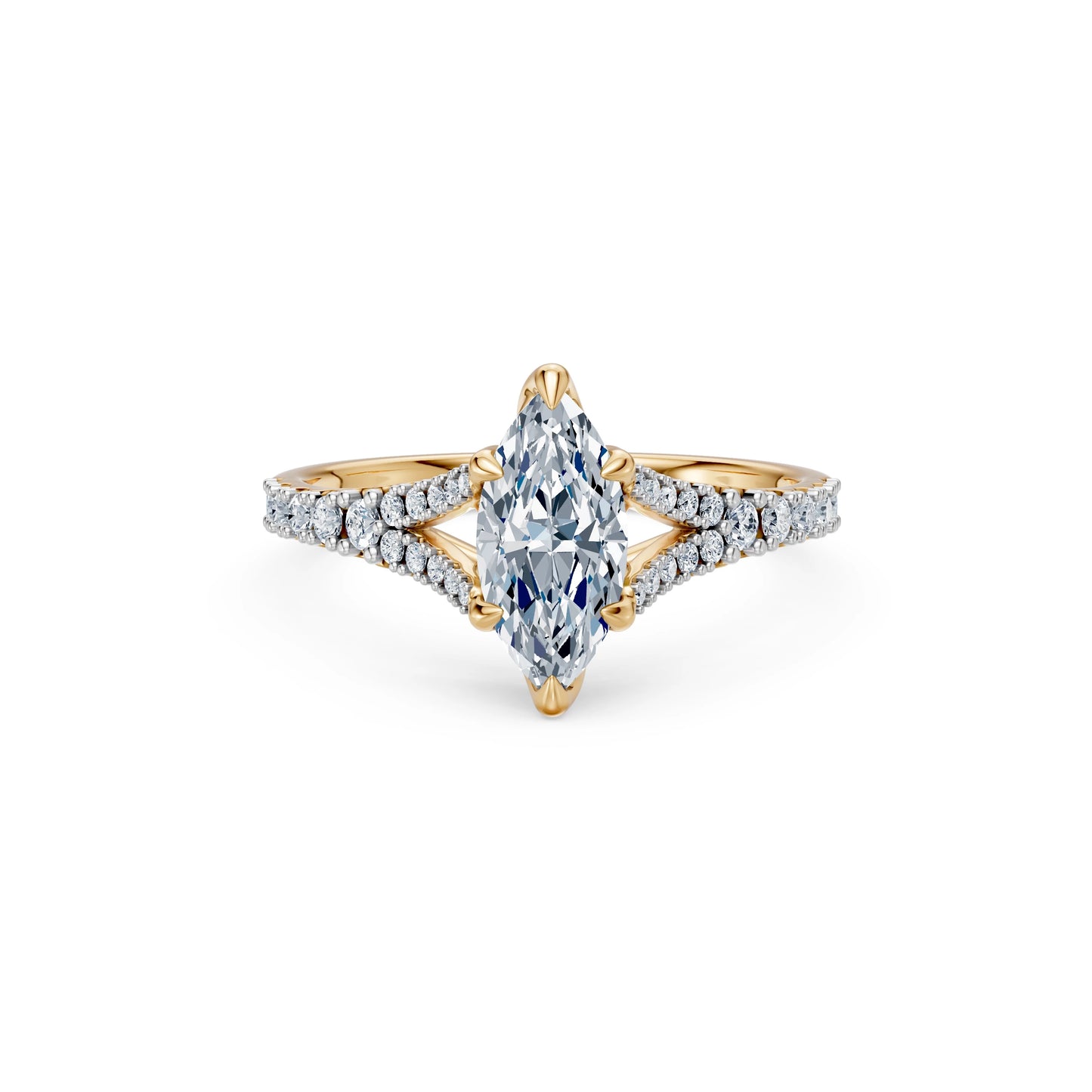 Marquise Lab Grown Diamond Micro Pave Eternity Ring 1.0ct by Qutahia Jewellery