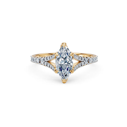 Marquise Lab Grown Diamond Micro Pave Eternity Ring 1.0ct by Qutahia Jewellery