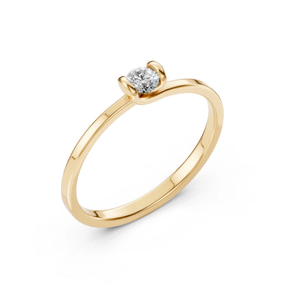 Solitaire Ring (Round), 0.15 ct — 101-10016(3.4)