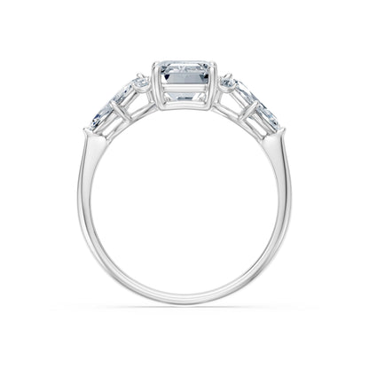 Emerald Lab Grown Diamond Side Stone Eternity Ring 2.0ct by Qutahia Jewellery