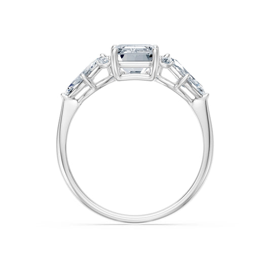 Emerald Lab Grown Diamond Side Stone Eternity Ring 2.0ct by Qutahia Jewellery