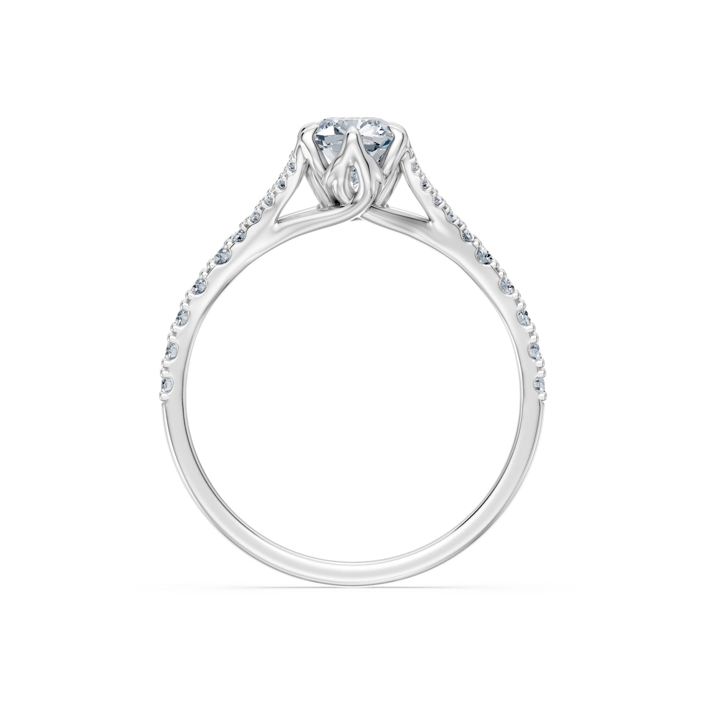 Cushion Lab Grown Diamond Micro Pave Eternity Ring 1.0ct by Qutahia Jewellery