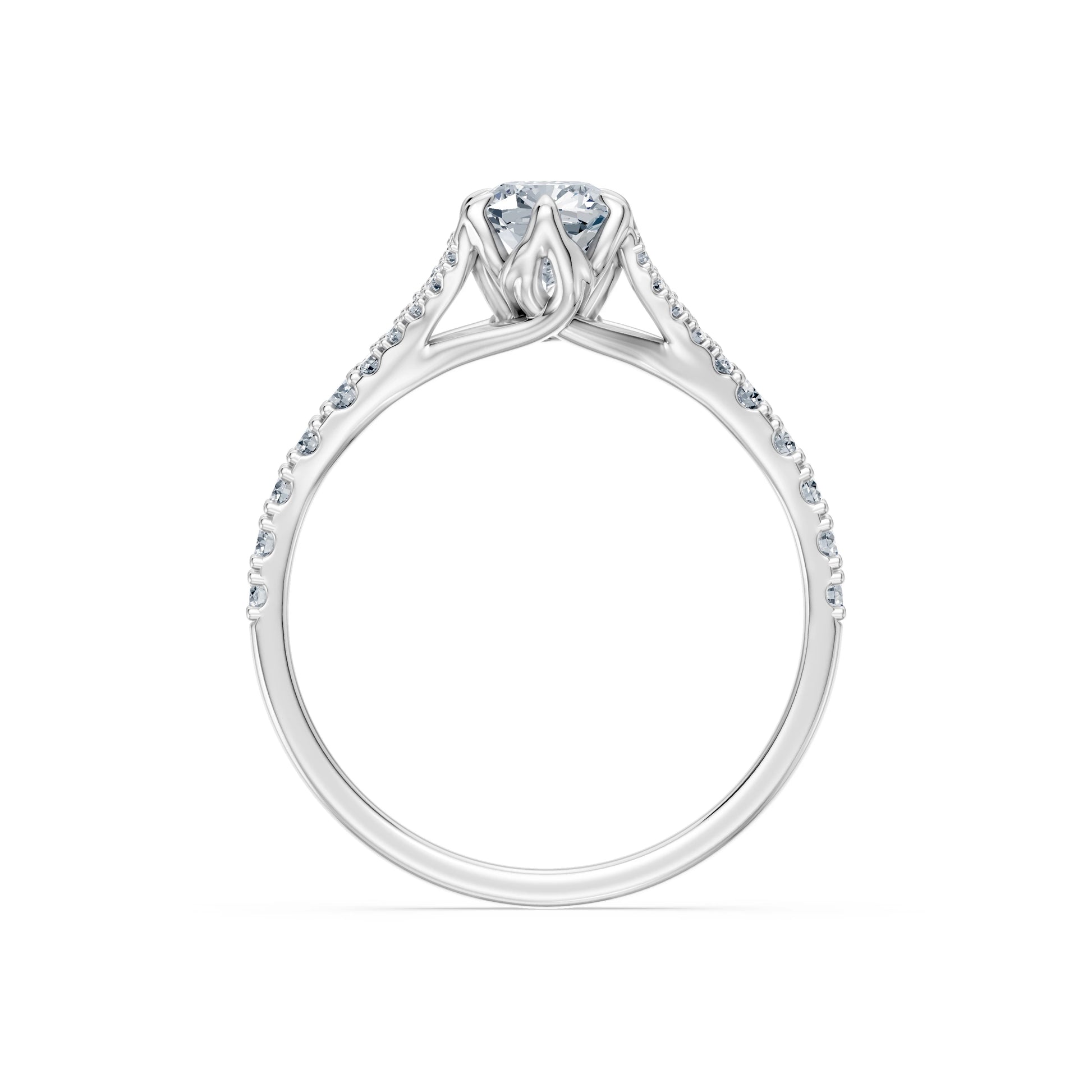 Cushion Lab Grown Diamond Micro Pave Eternity Ring 1.0ct by Qutahia Jewellery