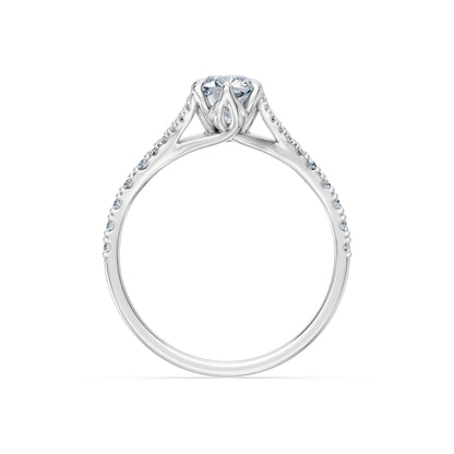 Cushion Lab Grown Diamond Micro Pave Eternity Ring 1.0ct by Qutahia Jewellery