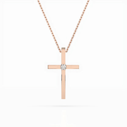 Minimalism Necklace (Round), 0.03 ct — 104-10031