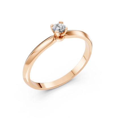 Solitaire Ring (Round), 0.15 ct — 101-10089(3.4)
