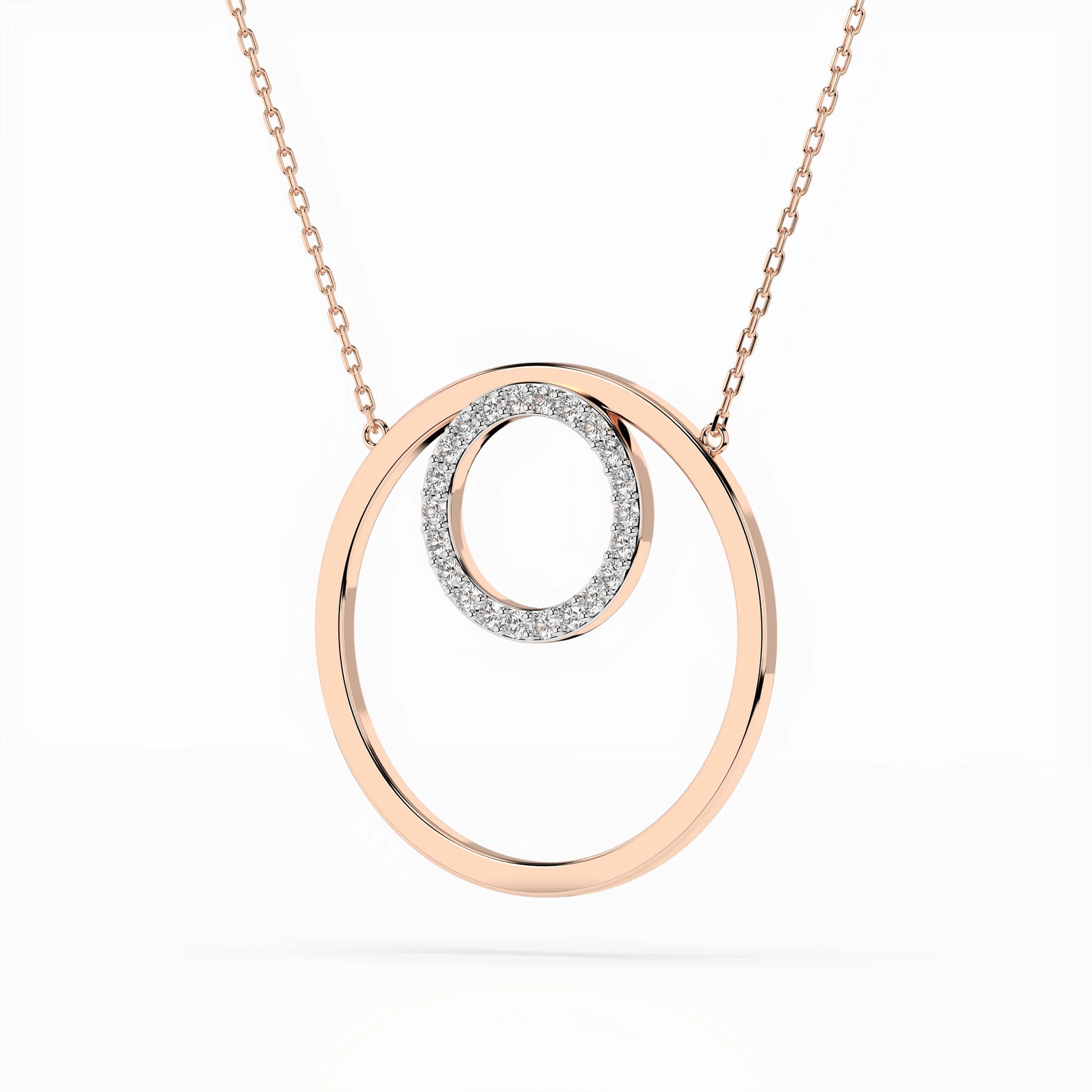 Minimalism Necklace (Round), 0.13 ct — 104-10054