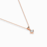 Solitaire Necklace (Round), 0.08 ct — 104-10014(2.7)