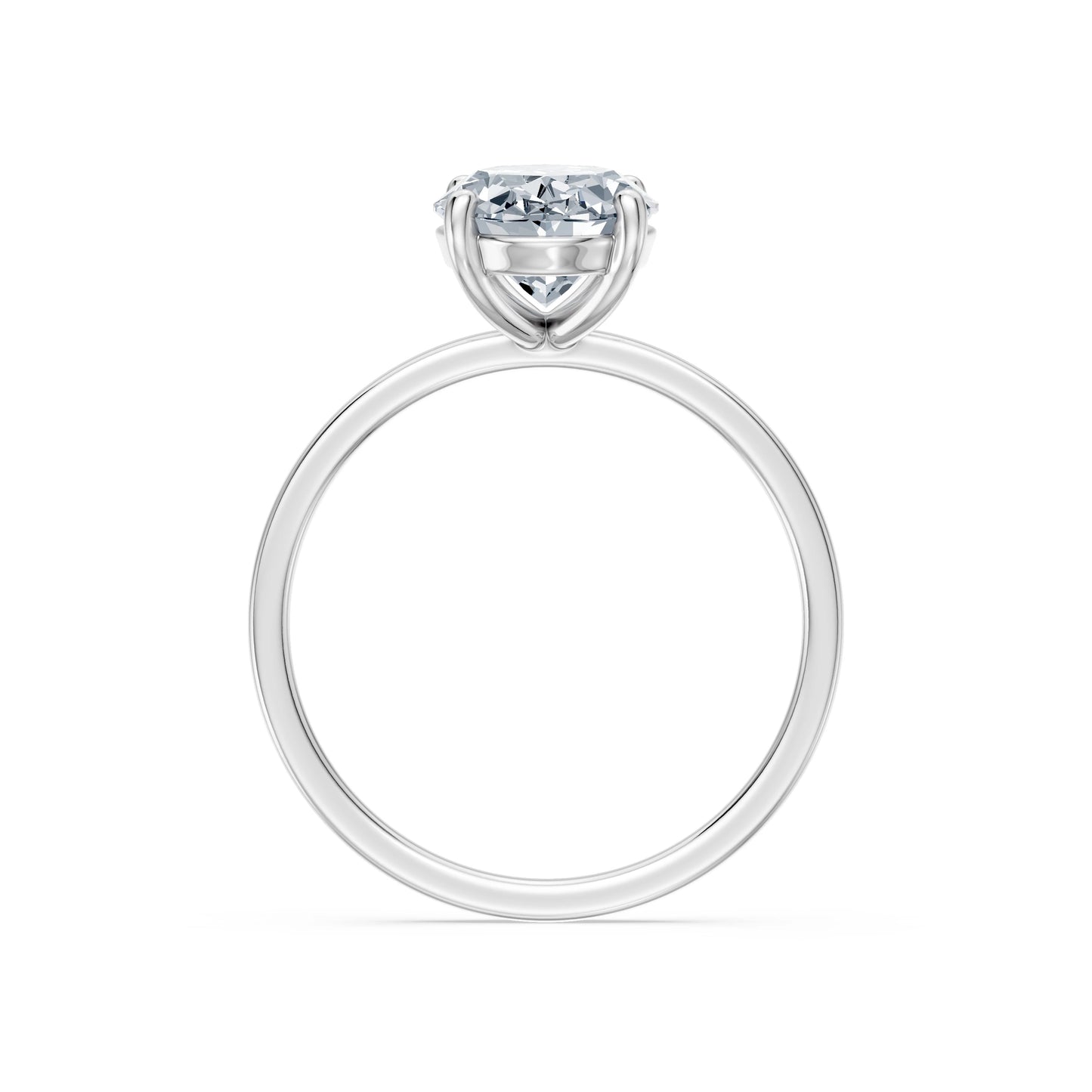 Oval Lab Grown Diamond Solitaire Engagement Ring 2.0ct by Qutahia Jewellery