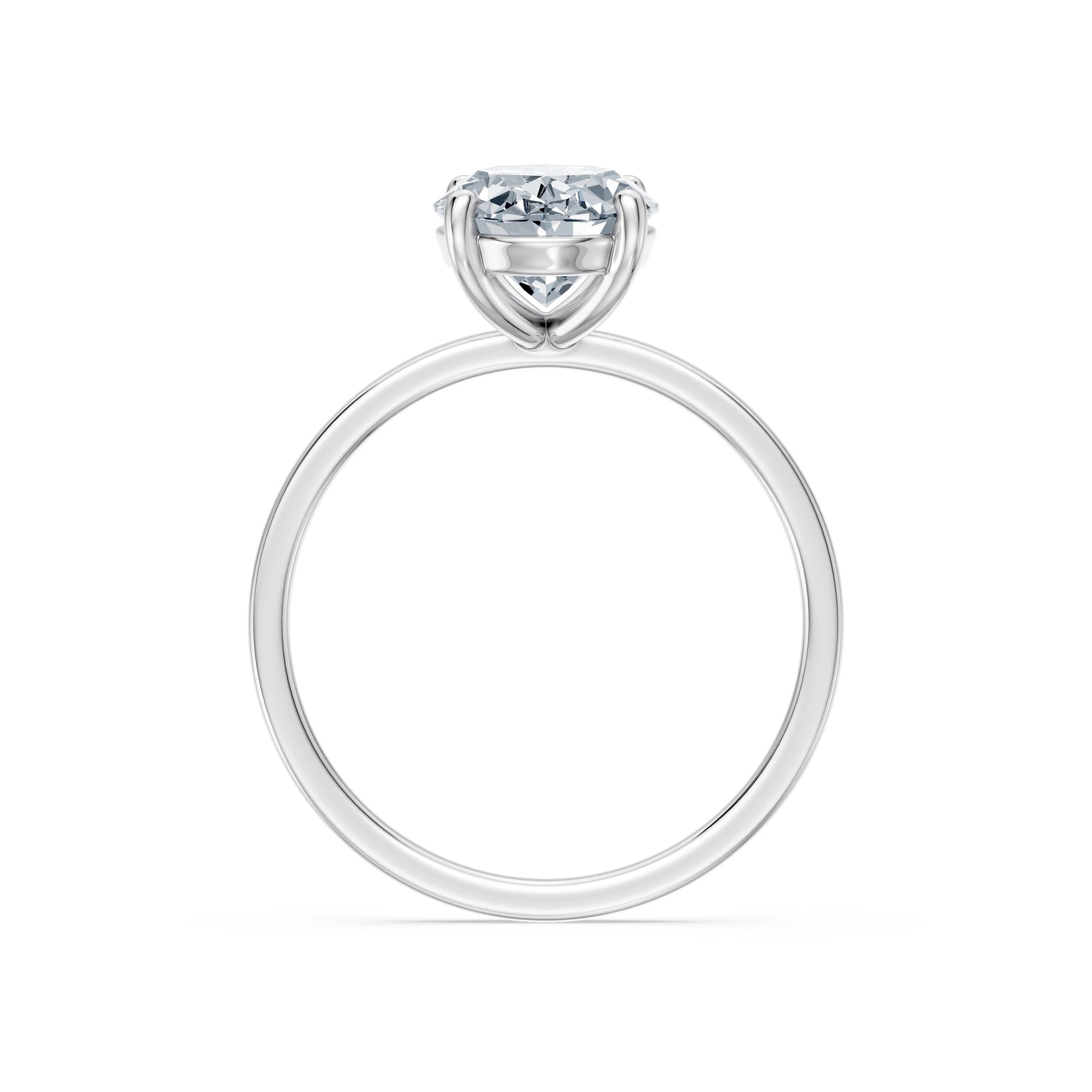 Oval Lab Grown Diamond Solitaire Engagement Ring 2.0ct by Qutahia Jewellery