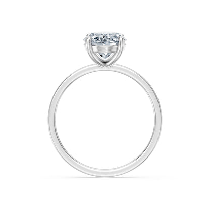 Oval Lab Grown Diamond Solitaire Engagement Ring 2.0ct by Qutahia Jewellery