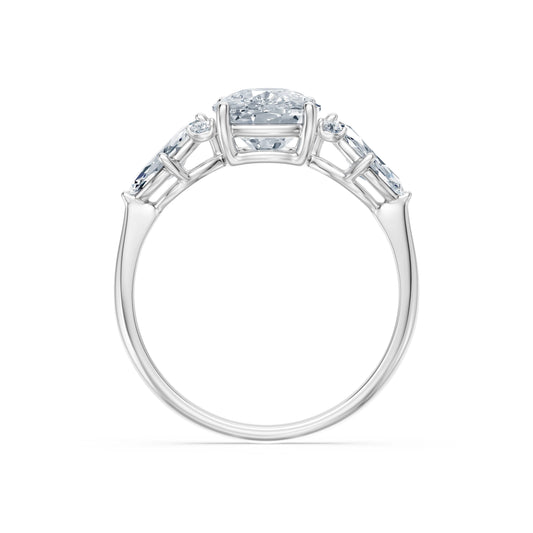 Cushion Lab Grown Diamond Side Stone Eternity Ring 2.0ct by Qutahia Jewellery