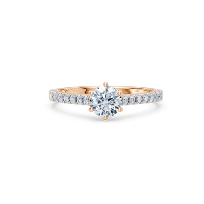 Round Brilliant Diamond Pave Eternity Ring 0.7ct by Qutahia Jewellery