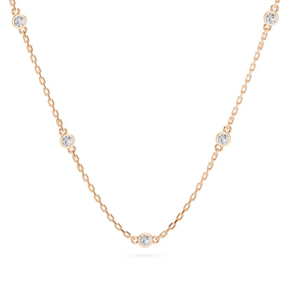 Minimalism Necklace (Round), 0.14 ct — 104-10080/5(1.9)
