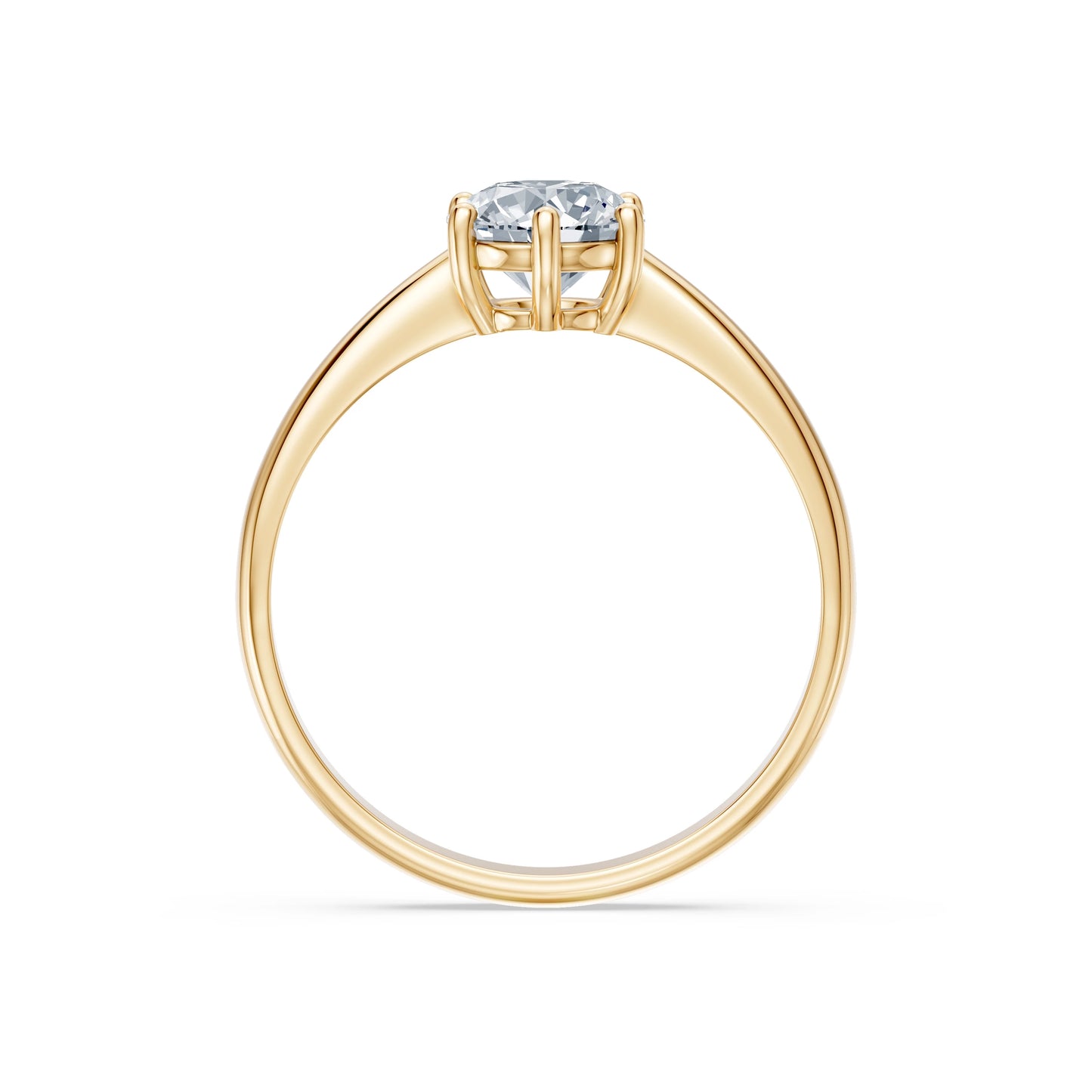 Round Brilliant Diamond Classic Solitaire Engagement Ring 1.0ct by Qutahia Jewellery