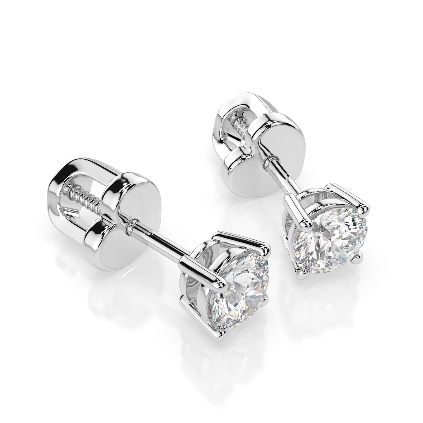 Solitaire Butterfly Earring (Round), 0.7 ct — 102-10012/1(4.5)