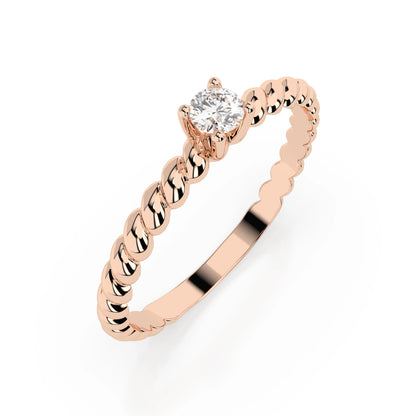 Solitaire Ring (Round), 0.08 ct — 101-10038(2.7)