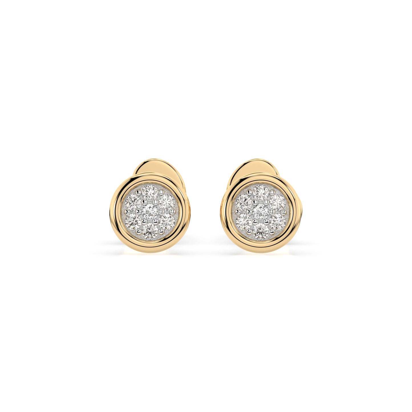 Illusion Earring (Round), 0.08 ct — 102-10068