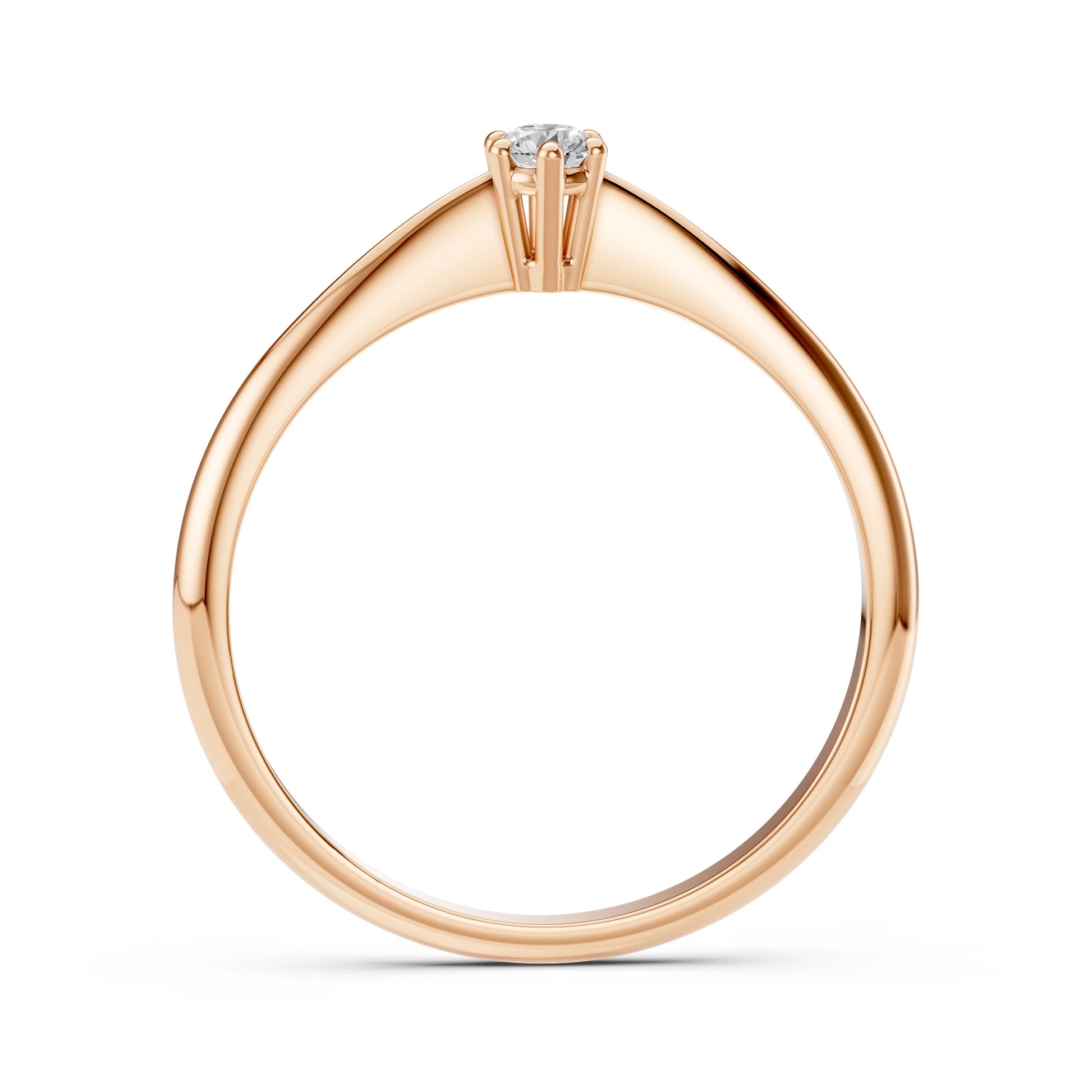 Solitaire Ring (Round), 0.15 ct — 101-10027(3.4)