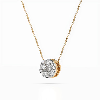 Illusion Necklace (Round), 0.15 ct — 104-10033(3.4)