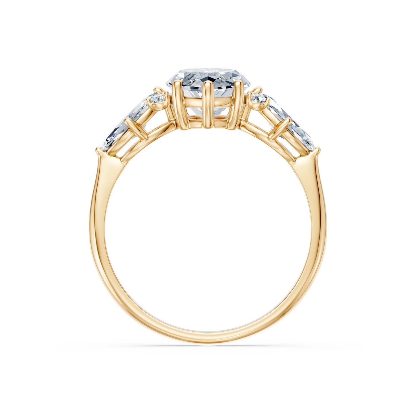 Marquise Lab Grown Diamond Side Stone Eternity Ring 2.0ct by Qutahia Jewellery