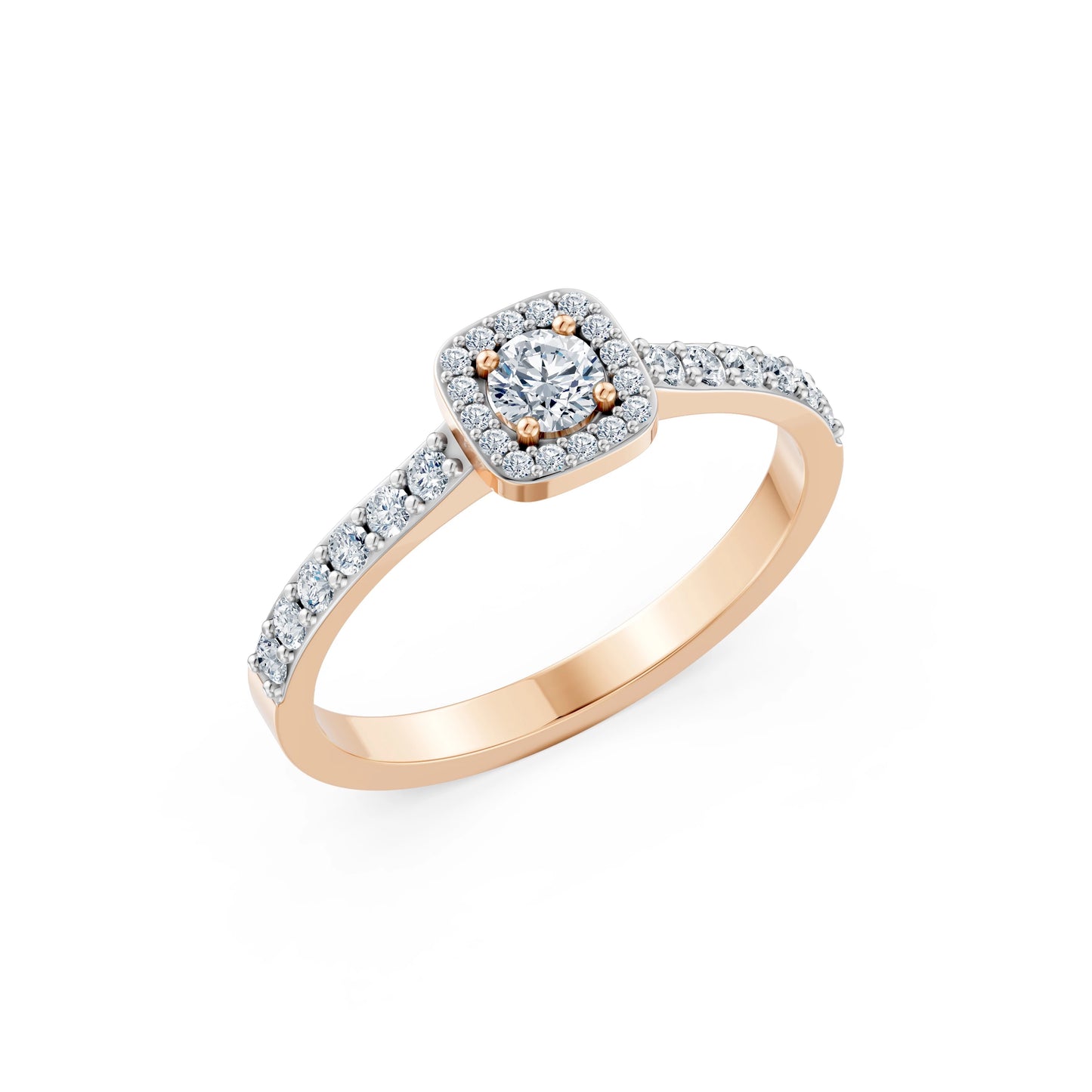 Round Brilliant Diamond Micro Pave Eternity Ring 0.2ct by Qutahia Jewellery