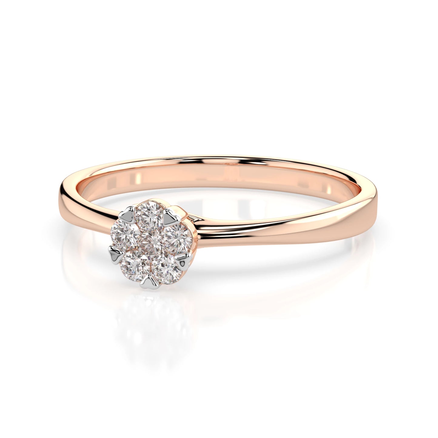 Illusion Ring (Round), 0.03 ct — 101-10015/1(2.0)