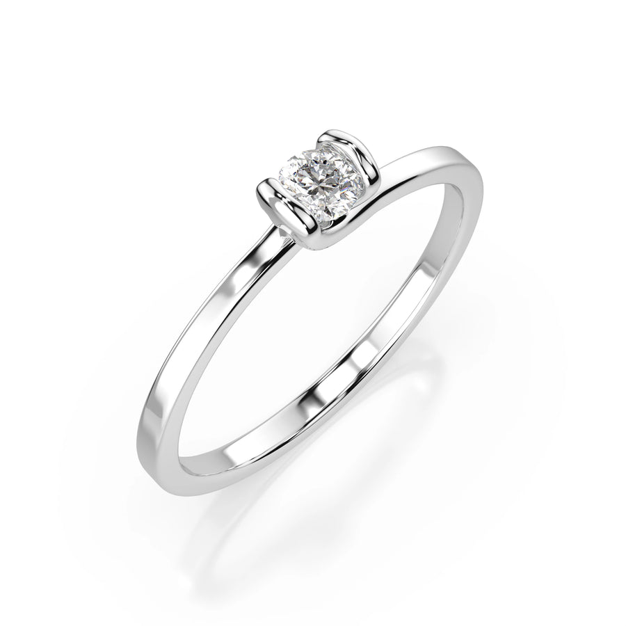 Solitaire Ring (Round), 0.1 ct — 101-10016(3.0)