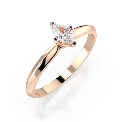 Solitaire Ring (Marquise), 0.15 ct — 101-10181/1(0.15)MARQUISE