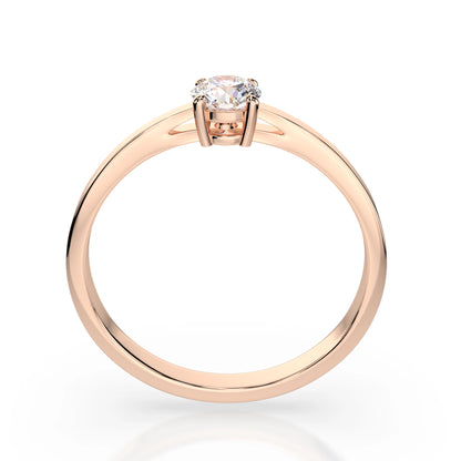 Solitaire Ring (Round), 0.3 ct — 101-10012/1(4.2)