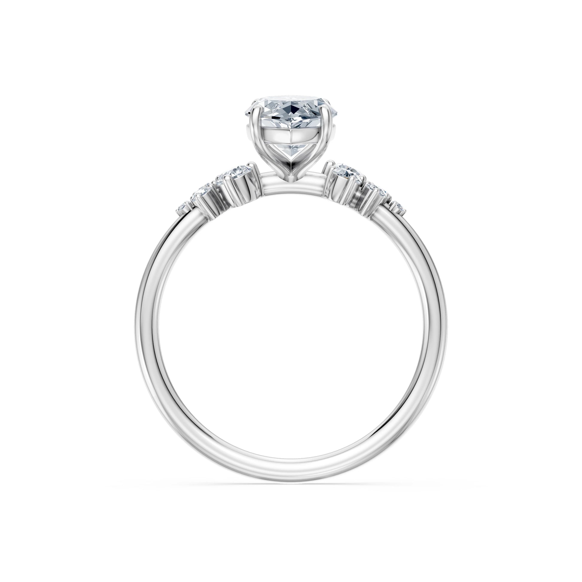 Marquise Lab Grown Diamond Classic Pave Eternity Ring 1.5ct by Qutahia Jewellery