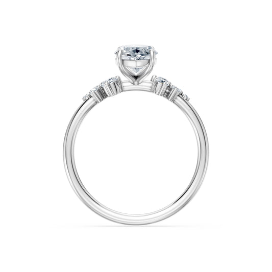 Marquise Lab Grown Diamond Classic Pave Eternity Ring 1.5ct by Qutahia Jewellery