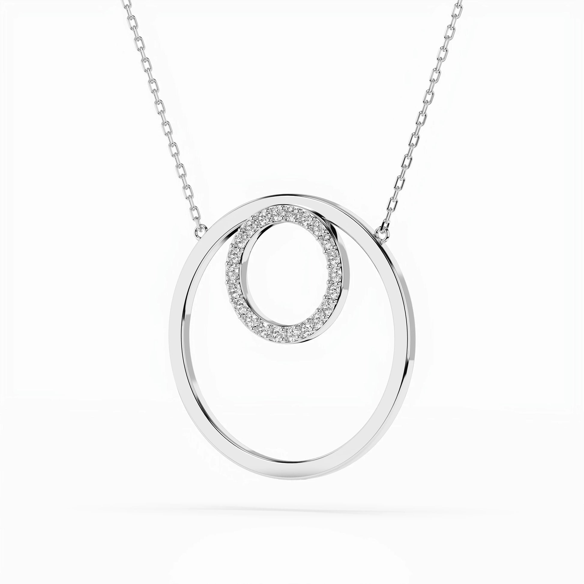 Minimalism Necklace (Round), 0.13 ct — 104-10054