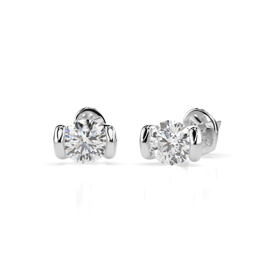 Solitaire Butterfly Earring (Round), 0.6 ct — 102-10016(4.2)