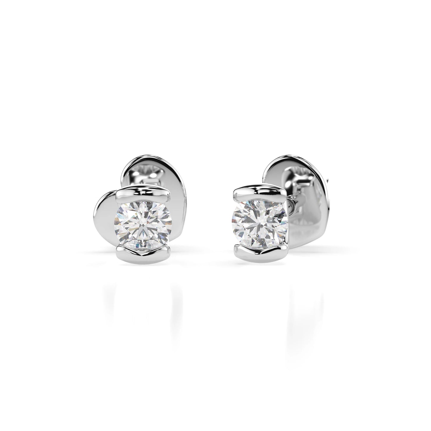 Solitaire Butterfly Earring (Round), 0.12 ct — 102-10016(2.5)