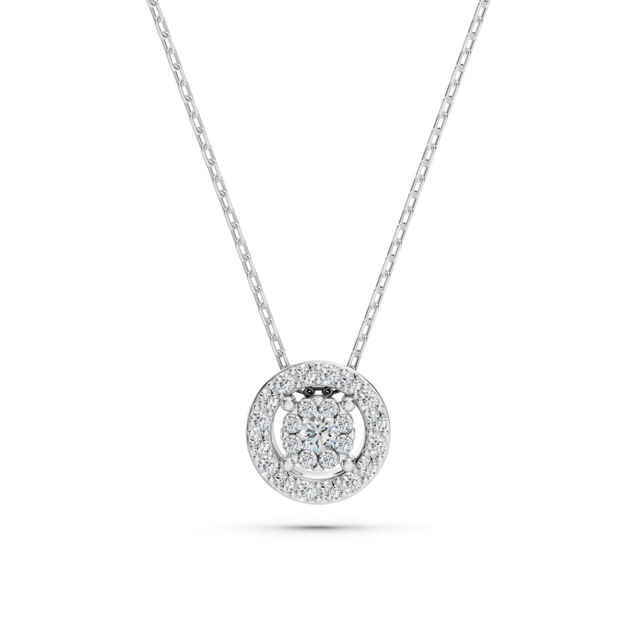 Illusion Necklace (Round), 0.03 ct — 104-10002(2.0)