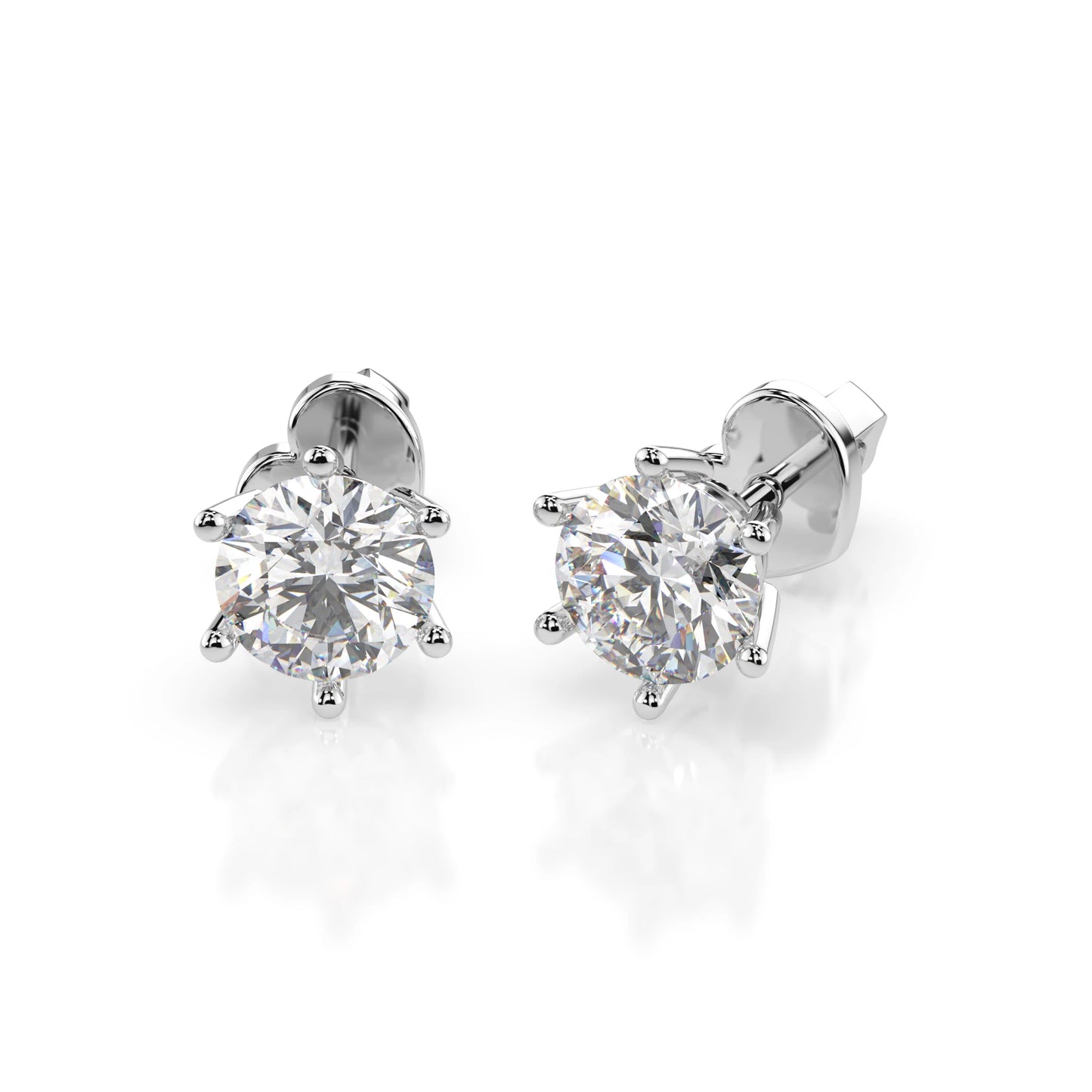 Solitaire Butterfly Earring (Round), 1.0 ct — 102-10151(5.1)