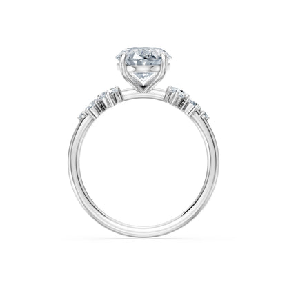 Oval Lab Grown Diamond Classic Pave Eternity Ring 2.0ct by Qutahia Jewellery