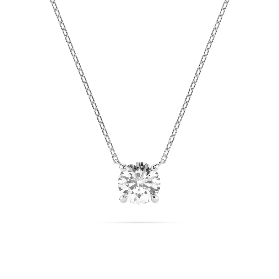Solitaire Necklace (Round), 0.4 ct — 104-10040(4.7)