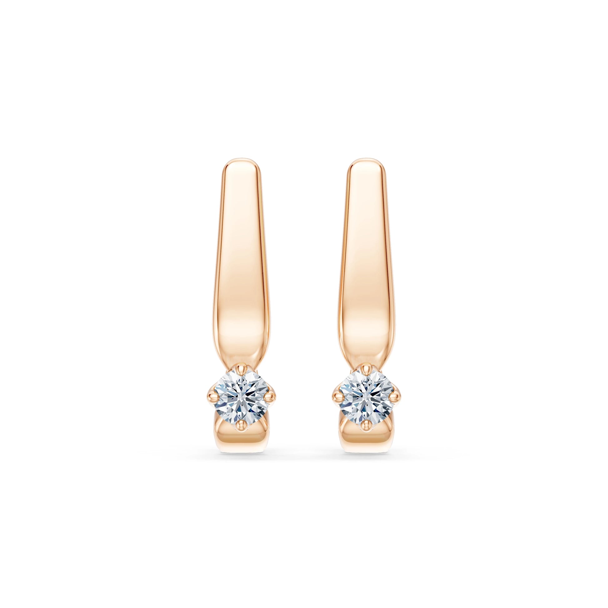 Solitaire English Lock Earring, 0.2 ct — 102-10041(3.0)