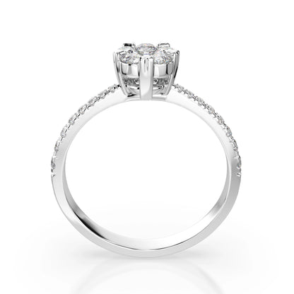 Illusion Ring (Round), 0.1 ct — 101-10015/4(3.0)