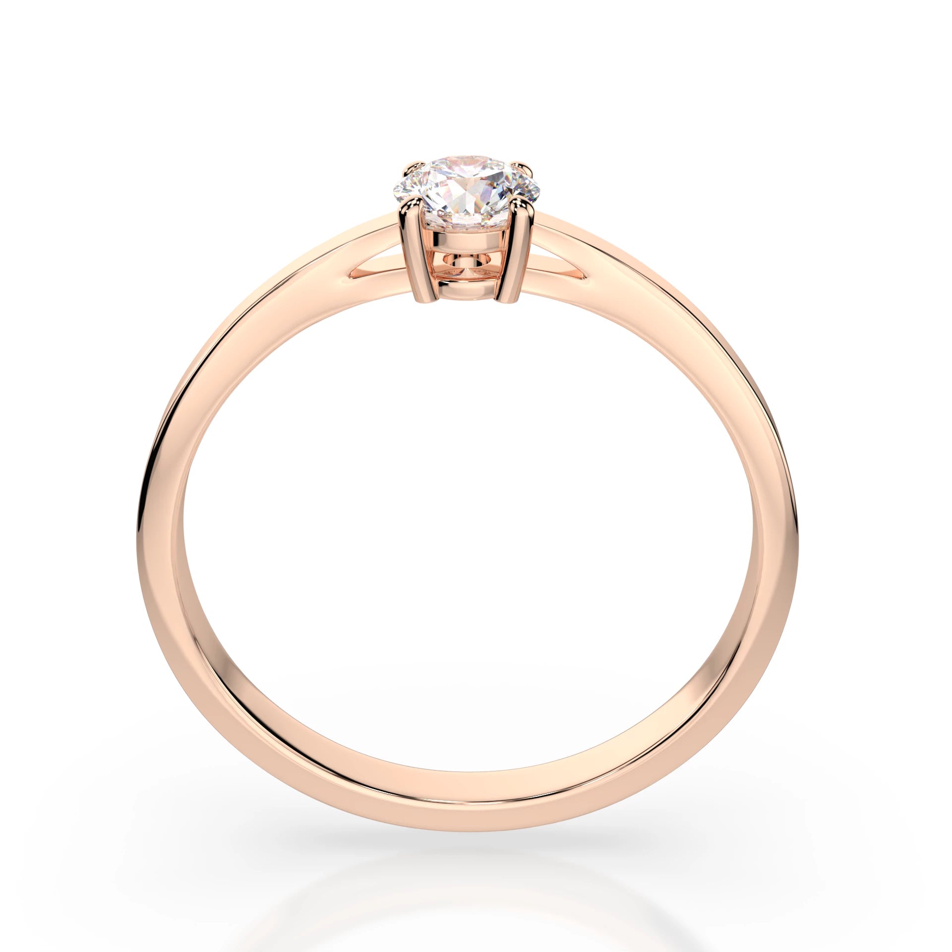 Solitaire Ring (Round), 0.25 ct — 101-10012/1(4.0)