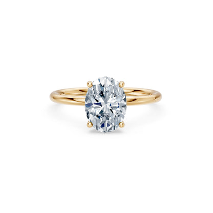 Oval Lab Grown Diamond Micro Pave Engagement Ring 2.0ct by Qutahia Jewellery