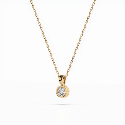 Solitaire Necklace (Round), 0.1 ct — 104-10010(3.0)