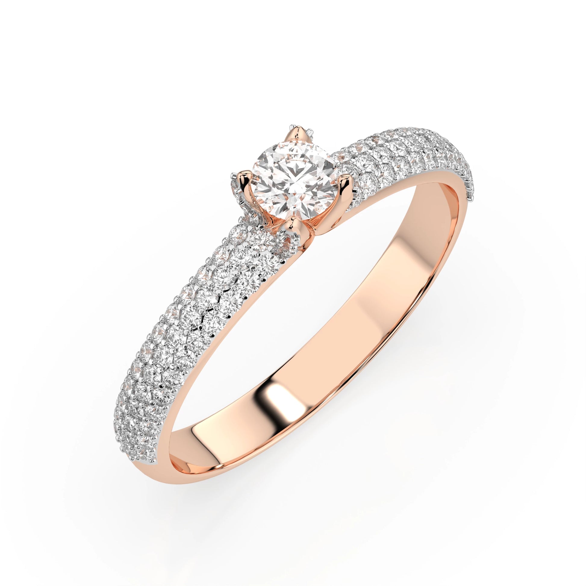 Solitaire Eternity Ring (Round), 0.17 ct — 101-10023