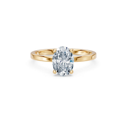Oval Lab Grown Diamond Solitaire Engagement Ring 1.5ct by Qutahia Jewellery