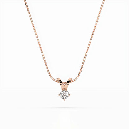 Solitaire Necklace (Round), 0.2 ct — 104-10037(3.7)